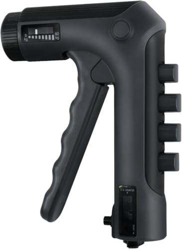 HXD-ERGO Handtränare fingertränare, justerbart motstånd 5–60 kg, justerbart grepp tränare hand underarm träningsutrustning för idrottare och återhämtning av handen (Vit) (svart)