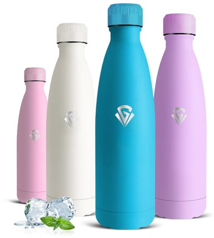 Gourde Isotherme, Gourde 750 ml, sans BPA, Gourdes Sport, 24h Froid & 12h Chaud, Gourdes Inox, Anti Fuite, Bouteille Isotherme, Facile à Transporter, pour École, Bureau, Voyage, Camping