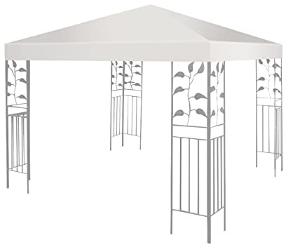 DREAMADE Pavilliondach, 3 x 3 Meter Ersatzdach für Pavillion, Dachbezug Dachplane für Faltpavillion Zelt, Strohdach Ersatzplane, Pavillionersatzdach Ersatz (Beige)
