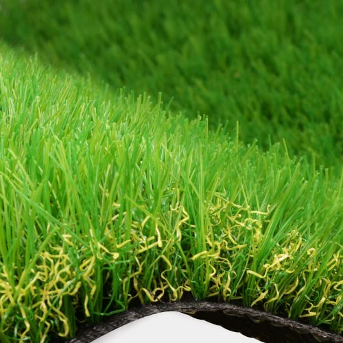 OROOTL Artificial Lawn Grass Turf, Natural Looking Fake Lawn Astro Turf Rug Mat, Indoor Outdoor Synthetic Grass Lawn for Dog Pet Patio Landscape Garden Self-draining Outdoor Carpet Rug