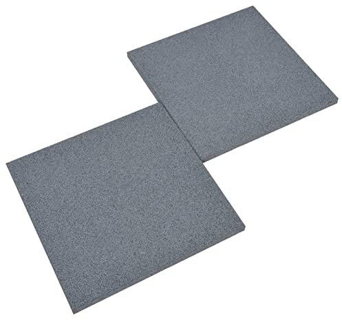 Tidyard 12 STK. Fallschutzmatten Fallschutzplatten Gummimatten Bodenmatten Gummi 50x50x3 cm Grau