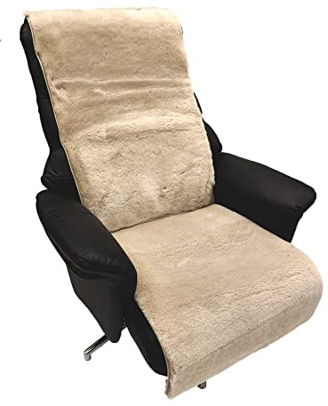 Leibersperger Sesselschoner Lammfell Premium Sesselauflage Relax, Sesselschutz - Breite 50 cm (Beige, Länge 160 cm)
