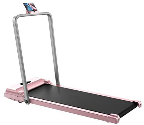 Hopfällbart löpband, Smart Walking Löpmaskin, med 2.0HP elektriskt löpband, med fjärrkontroll LCD-skärm, Lämplig för aerob träning hemma och gym (Rosa)