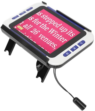 5-Zoll-Digitalvideolupe, 2-48X 26 Farben Tragbare Tragbare Elektronische Lupe Lesehilfen F黵 Senioren, Sehbehinderte, Sehbehinderte, Amblyopie(EU)