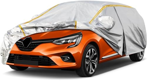 Copertura auto per Renault Clio Telo copriauto da esterno,copertura completa per auto antipioggia,antigraffio e antineve con cerniere per porte