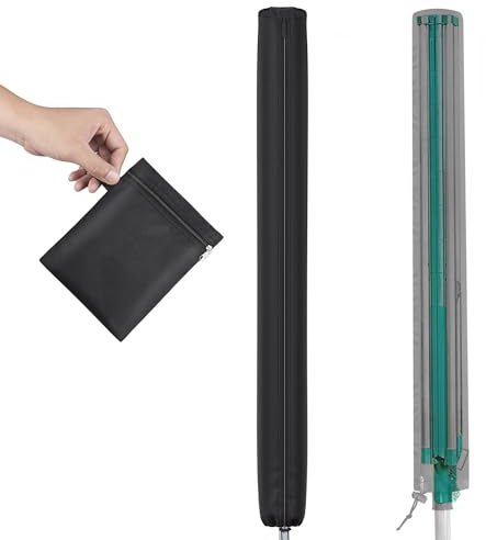 Farfy Schutzhülle Wäschespinne 200cm mit Kordelzug, Anti-UV, Wasserdicht, Winddicht, Abdeckung Wäschespinne 600D Heavy Duty Oxford, Reißfest