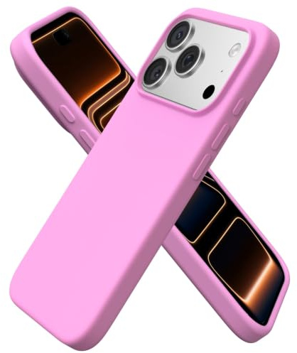 ORNARTO für iPhone 17 Pro Hülle aus Silikon 6,3 Zoll - Kirschblüten Rosa | Premium Flüssigsilikon, dünne Handyhülle, weich und griffig, tolle Haptik, stoß- und kratzfest, große Farbauswahl
