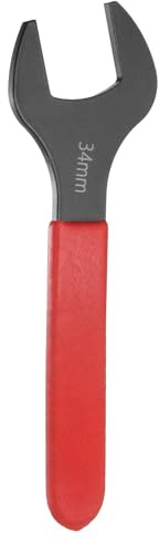 QUARKZMAN 34mm Llave Universal de Boca Fija Simple, 15 Grados Ángulo Llave Métrica Plana U Cabeza Mango Rojo Acero Carbono para Reparación Automotriz Muebles Ensamblaje Construcción Hogar