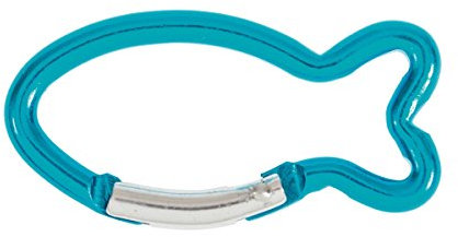 °* Karabiner in Fischform Schlüsselanhänger (Blau/Türkis)