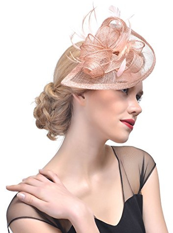 Ulalaza Frauen Fascinators Hut Haarspange Feder Hochzeit Braut Cocktail Hut Derby Kirche Bankett f¨¹r M?dchen