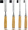 TICOFTECH Wood Chisel Sets, 4 Pieces Chisel Set 1/4, 1/2, 3/4 and 1 (6mm, 12mm, 18mm, 24mm) with Wooden Handles, Carpenter Chisels for Woodworking (4pcs)