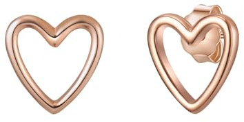 Glanzstücke München Damen-Ohrstecker Herz 925/- Sterling Silber Roségold | rosévergoldet,14 Karat,Ohrstecker,Herzmotiv,Herzform,Ohrringe,Frauen,Mädchen,Teenager,silberohrstecker,Motivohrschmuck