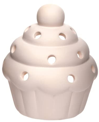 Baker Ross AX742 Cupcake-Teelichthalter, Box mit 3 Stück, ideal zum Dekorieren und Präsentieren im Innen- und Außenbereich, ideal für Kunst- und Bastelprojekte für Kinder, Red