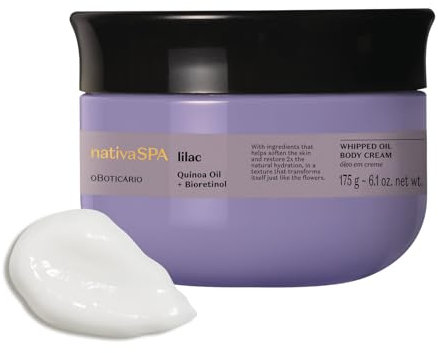 Nativa SPA by O Boticário, Weichspülendes Öl Körpercreme mit Quinoa-Öl und Bioretinol, luxuriöses Hautparfümöl
