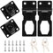 TNOMSNO 2 Piezas Cerradura Puerta Armario, Cerradura Armario Metalico Cerradura Armario con 4 Llave, Cerradura Puerta para Armarios, Roperos, Interiores