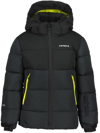 ICEPEAK Jungen Kinder Schneejacke Winterjacke Isolierjacke Skijacke Jacke Louin, Farbe:Anthrazit, Artikel:-290 Anthracite, Größe:140