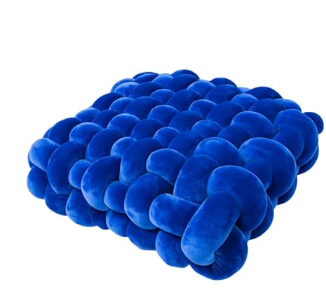 Almohada de nudo, cómodo cojín de asiento anudado, almohada decorativa para decoración del hogar, almohada de nudo de felpa suave, cojín anudado hecho a mano para sala de estar, dormitorio, balcón