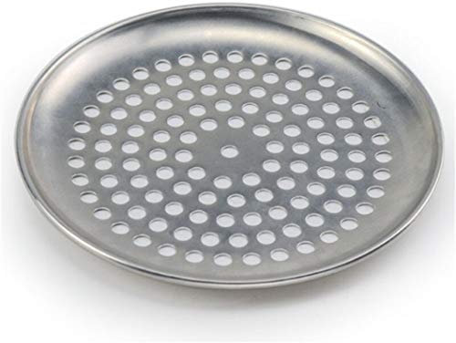 Teglia per Pizza,Teglia Pizza Acciaio inossidabile Pizza padelle con fori non Stick rotonda Pizza Teglia piastra da forno pizza Strumenti forno esterno della maglia del metallo Net(16inch (40cm))