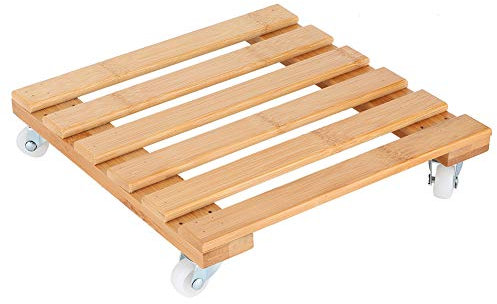 Wakects Carrido de Macetas de Planta, Bandeja de Estante de Flores en Macetas Móvil