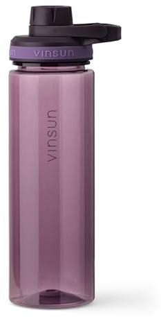 VINSUN Gourde Sport 750ml Tritan - Anti-fuite, Compatible Boissons Gazeuses, sans BPA - Bouteille d'Eau pour le Sport, l’École, l’Uni et le Vélo