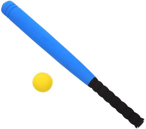 Abaodam Bate de Béisbol y Balones de Juguete para Niños Pequeño Azul, Suave Eva, Juego al Aire Libre para Desarrollo Motor y Coordinación Mano-Ojo, Set Infantil Color Aleatorio