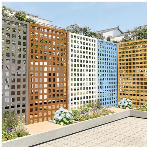 Panneau De Treillage En Bois Pour Jardin – Claustra À Grille Polyvalent Pour Terrasse, Cour Et Balcon – Support Décoratif Pour Plantes Grimpantes(brun,60x150cm/23.6x59)