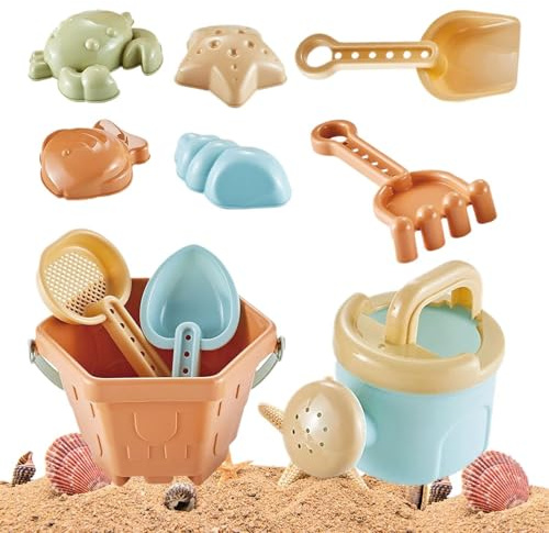 jamgeery Jouet De Plage, De Sable De Voyage avec Arrosoir Seau Pelle Jouet pour Bac À Sable Et Construction De Château Kit De Jeu De Plage pour Enfant Garçons Filles