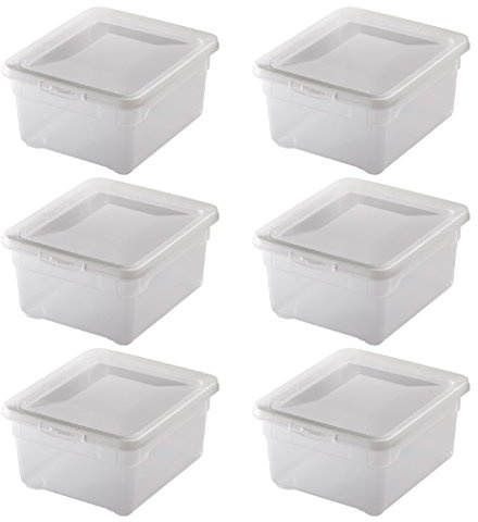 Rotho Clear Aufbewahrungsbox mit Deckel 6er-Set 2 L klein und transparent | Aufbewahrungsboxen, Stapelboxen für platzsparende Aufbewahrung, sicher verschließbar, pflegeleicht, transparent im Set