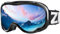 ZIONOR Lagopus Skibrille Verspiegelt Snowboard Brille mit OTG UV-Schutz Anti-Nebel Schneebrille für Herren Damen Jugend