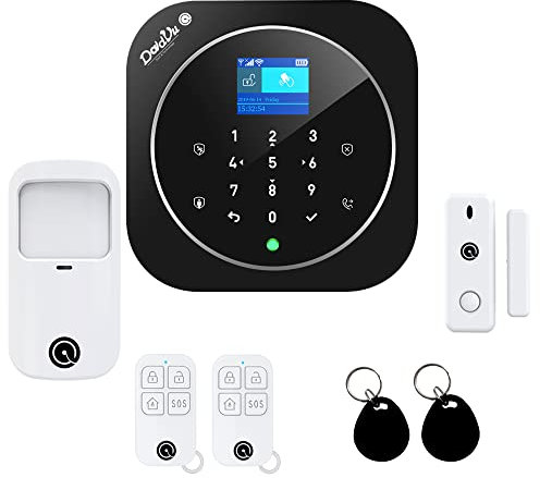 Sistema de alarma para casa, kit inalámbrico, WiFi, GSM, kit DadVu DV-2AT, marcador telefónico, 100 zonas, aplicación Smart Life (Tuya), compatible con Google Home y Alexa