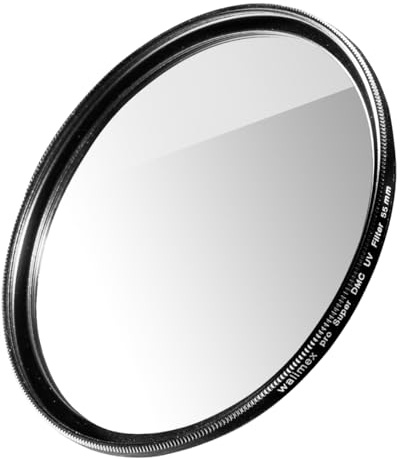 Walimex pro UV-Filter Slim Super DMC 55mm - besonders hochwertiger UV Filter Objektivfilter, Slim nur 2.5 mm,16x Super DMC Vergütung, für Objektivschutz und brilliante Farben, mit Box