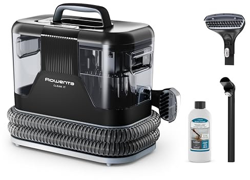 Rowenta Clean It, Lavatappeti Portatile, Lava Tappezzeria per Tappeti, Lava Divani e Auto con Testine Intercambiabili, 3,3 L, Doppio Serbatoio Acqua Pulita/Sporca e Sistema di Auto Pulizia, IN5010