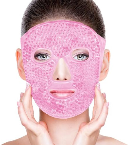 JEYORZY facial de gel frío, 1 unidad, facial refrescante, facial de gel, facial refrescante facial, facial de gel reutilizable para frío y calor, compresas frías La facial facial fría