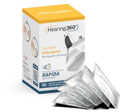 Hearing360 30 Reinigungstücher für Hörgeräte Hygienetücher in Box