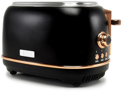Haden Heritage Black and Copper 2 Scheiben Toaster, schwarz