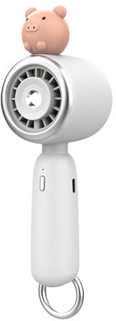 MARCBUSE Ventilador de mano con pulverizador de agua, funciona con pilas, con función de pulverizador, aire acondicionado