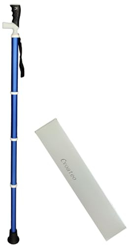 Nordic Walking Poles Retractable foldable Walking Sticks for Men & Women - Perfect for Hiking Walking Camping & Backpacking(1PC) (Blue, 42~116cm)