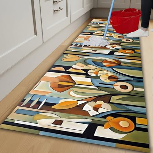 parpyon® Tappeto cucina Antiscivolo Lavabile Alby Nuova passatoia al metro ANTIMACCHIA e ANTISFILO tappeti cucina, bagno salotto moderno runner Italia