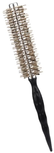 ibasenice Spazzola per Chioma Ricci Setole di Cinghiale Legno e Alluminio Pratica e Compatta per Styling e Asciugatura in Ogni Occasione