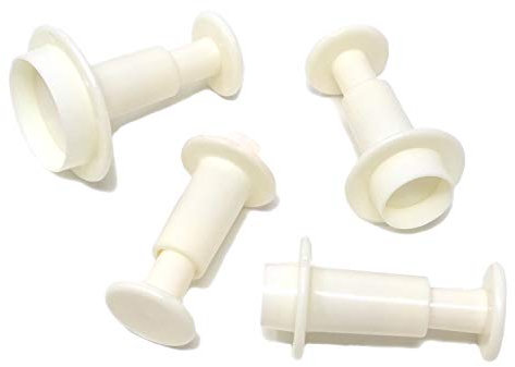 Honbay 4PCS Plastic Round Fondant Cookie Cake Plunger Cutters Molds Embossing Tools for Baking