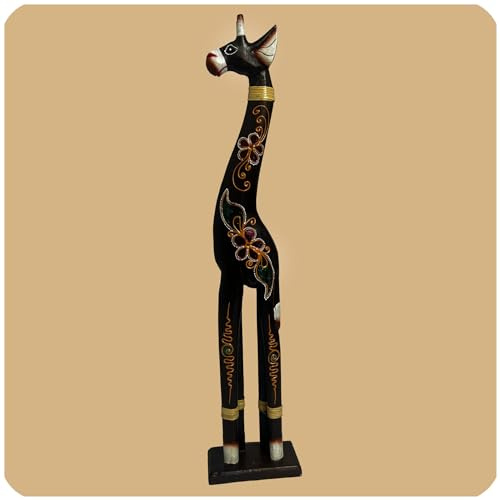 Simandra XXL afrikansk träfigur giraff dekoration träfigur skulptur Afrika storlek liten