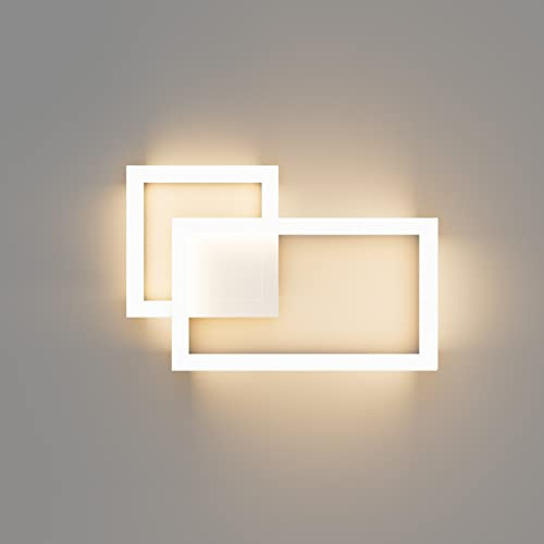 Klighten Applique da Parete Interno LED, 24W, 1960LM, Lampada Decorative Mordern, per Camera da Letto, Soggiorno, Corridoio, 110-240V, Bianco Caldo 3000K, Bianco