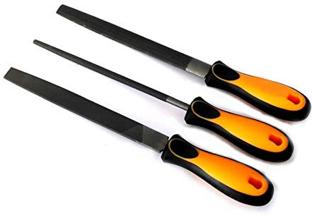 FAST WORLD SHOPPING ® Set 3 Lime Per Metalli Kit Raspe Materiali Ferrosi Tonda Piatta Semitonda 200Mm. Ferro