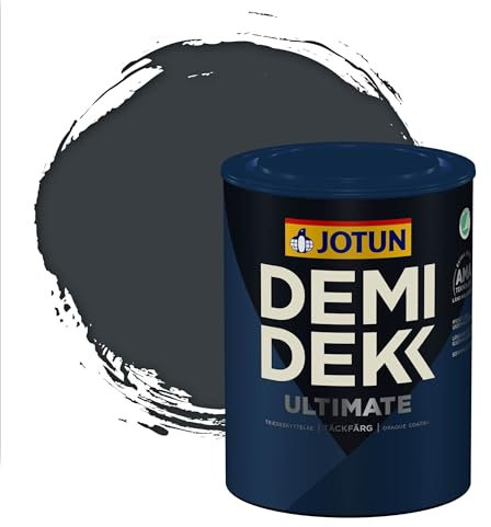 Jotun - Peinture Bois, Lasure Opaque pour Extérieur et Intérieur Satinée - DEMI DEKK CLEAN TECH - RAL 7016 - Gris Anthracite - 0,75L