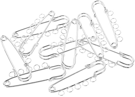 Tofficu 10stücke Sicherheitsnadeln Aus Metall Für Broschen DIY Handwerk Mit Befestigungspunkten Robuste Und Langlebige Sicherheitsnadeln Für Schmuck Und Näharbeiten