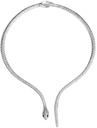 Cupimatch Halskette Damen Schlange Choker: Ägyptisches Halsband Gebogener Manschette Schlangen Cocktail Punk Halskette Hip Pop Schmuck für Frauen Mädchen