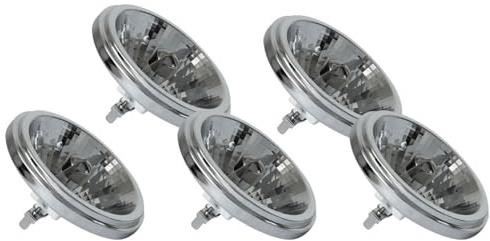 NCC-Licht 5 x Reflektor AR111 75W G53 12V warmweiß 2800K, dimmbar, Strahler mit 24° Abstrahlwinkel