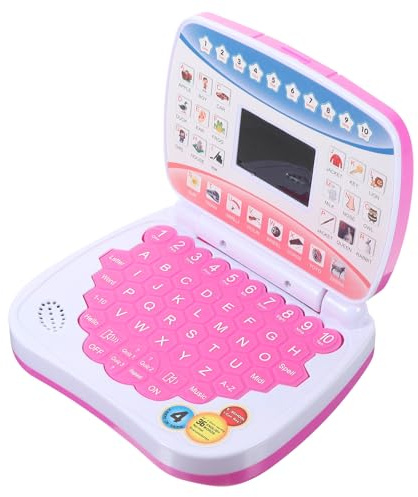 BESTonZON Ordenador Portátil Educativo Pantalla Led y Juguete Interactivo De Aprendizaje para Computadora Simulada para Infantil
