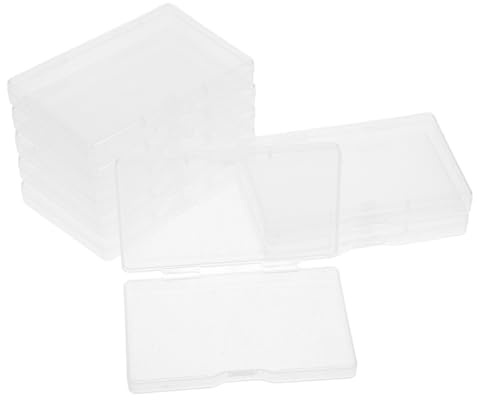 Parliky Caja Transparente De Plástico Para Tarjetas 8 Unidades Organizador Portátil Resistente Al Agua Para Tarjetas De Visita Crédito Y Naipes Con Tapa Abatible Compacta