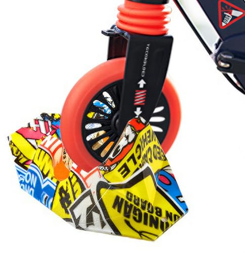 Mannicix Supporto per Monopattino, Cavalletto per Scooter Ruote da 95 mm a 120 mm, Extra Stabile, per Stunt Scooter, Monopattino Freestyle, Acrobatico (Graffiti)